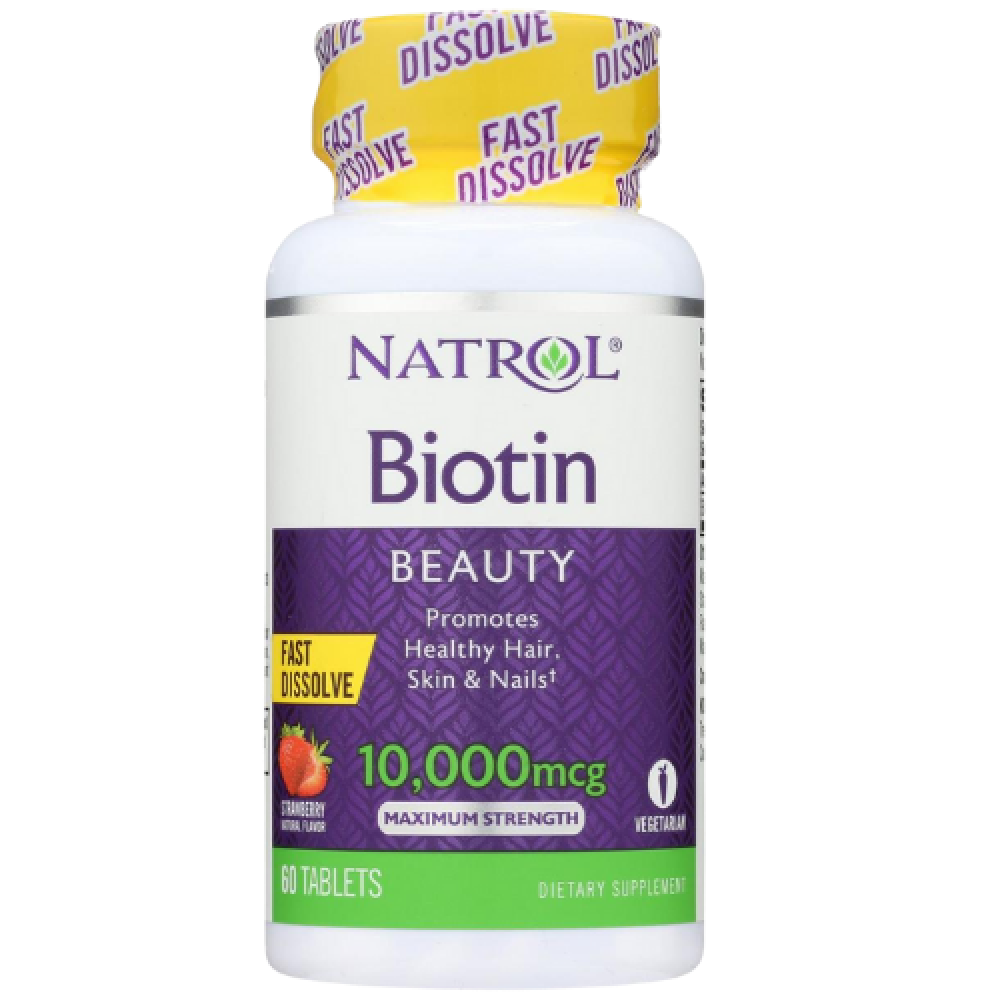 natrol-biotina-fast-dissolve-10,000-mcg-morango-60-tablets