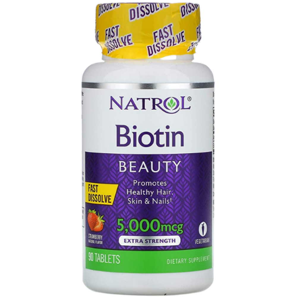 natrol-biotina-fast-dissolve-5,000-mcg-morango-90-tablets